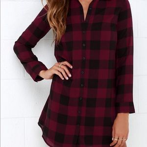Bb Dakota plaid shirt dress